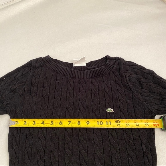 Lacoste black cable knit sweater 38 - Picture 8 of 11